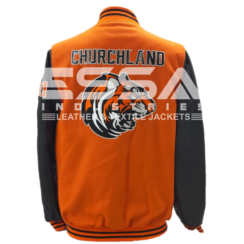 Men Letterman Jacket Back