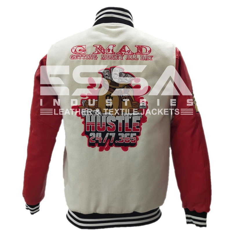 Men Letterman Jacket Back