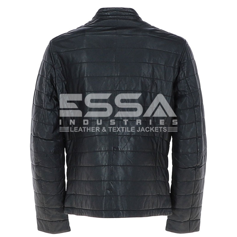 Men Leather Down Jacket